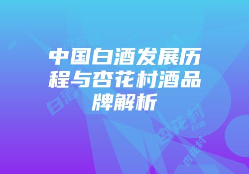 中国白酒发展历程与杏花村酒品牌解析