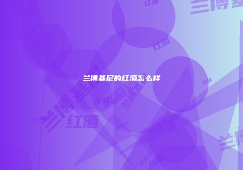 兰博基尼的红酒怎么样