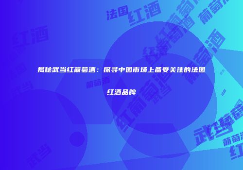 揭秘武当红葡萄酒：探寻中国市场上备受关注的法国红酒品牌