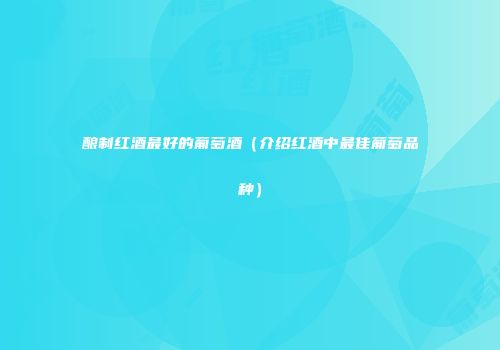 酿制红酒最好的葡萄酒（介绍红酒中最佳葡萄品种）