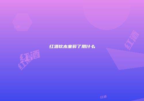红酒软木塞碎了用什么