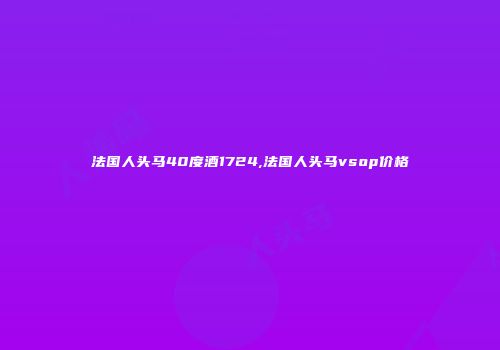 法国人头马40度酒1724,法国人头马vsop价格