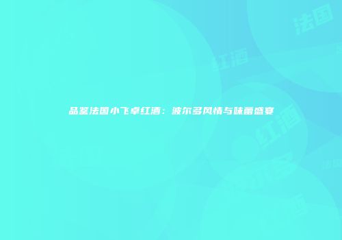 品鉴法国小飞卓红酒：波尔多风情与味蕾盛宴