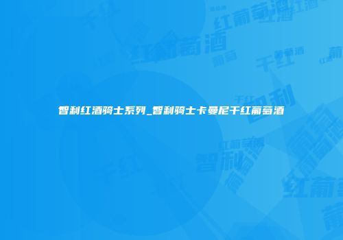 智利红酒骑士系列_智利骑士卡曼尼干红葡萄酒