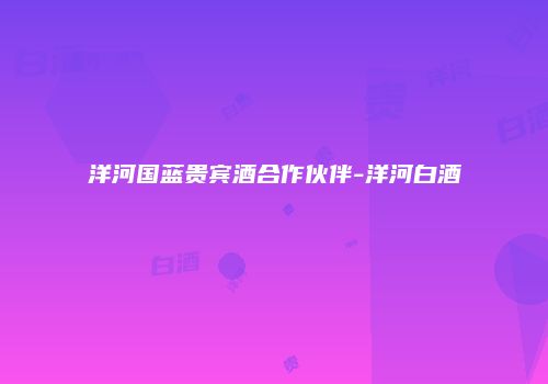 洋河国蓝贵宾酒合作伙伴-洋河白酒