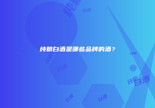 纯粮白酒是哪些品牌的酒？