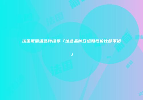法国葡萄酒品牌推荐「这些品牌口感和性价比都不错」