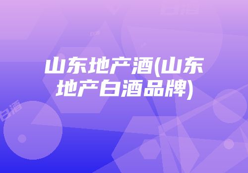 山东地产酒(山东地产白酒品牌)