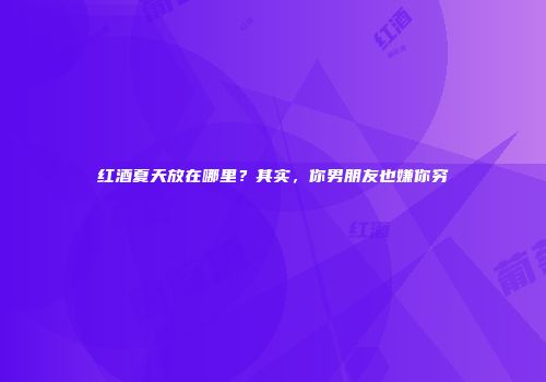 红酒夏天放在哪里？其实，你男朋友也嫌你穷