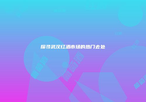探寻武汉红酒市场的热门去处