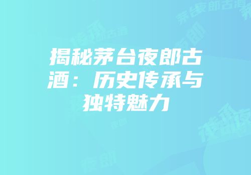 揭秘茅台夜郎古酒：历史传承与独特魅力
