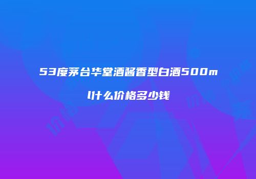 53度茅台华堂酒酱香型白酒500ml什么价格多少钱