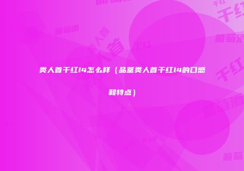 类人首干红l4怎么样（品鉴类人首干红l4的口感和特点）