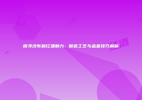 探寻沙布利红酒魅力：酿造工艺与品鉴技巧解析