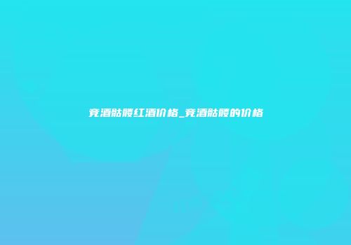 竞酒骷髅红酒价格_竞酒骷髅的价格