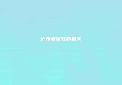 泸州老窖在哪里买