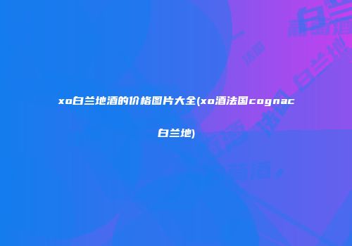xo白兰地酒的价格图片大全(xo酒法国cognac白兰地)