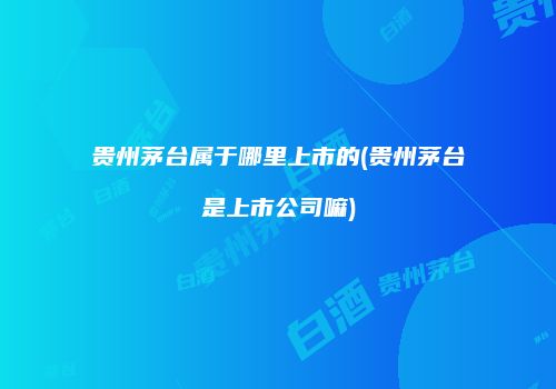 贵州茅台属于哪里上市的(贵州茅台是上市公司嘛)