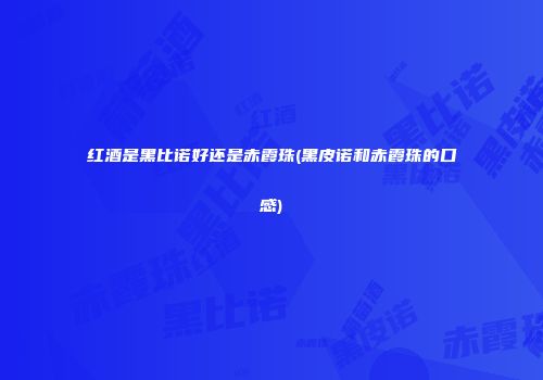 红酒是黑比诺好还是赤霞珠(黑皮诺和赤霞珠的口感)