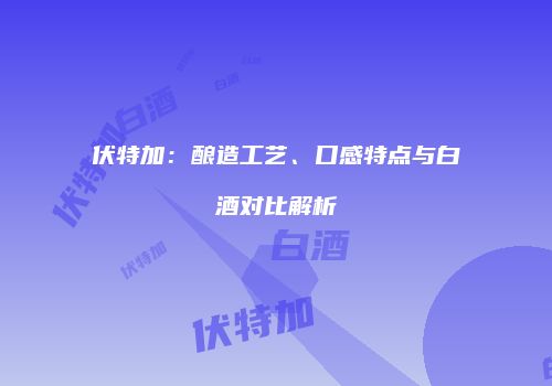 伏特加：酿造工艺、口感特点与白酒对比解析