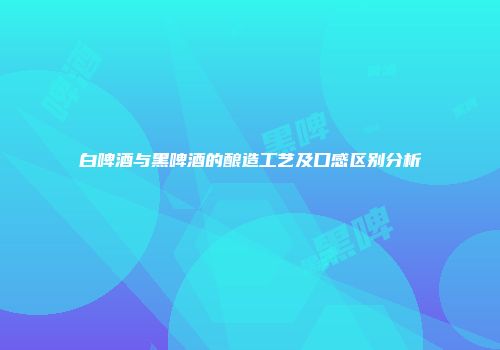 白啤酒与黑啤酒的酿造工艺及口感区别分析