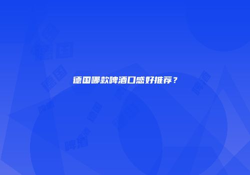 德国哪款啤酒口感好推荐？