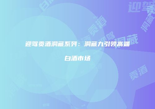 迎驾贡酒洞藏系列：洞藏九引领高端白酒市场